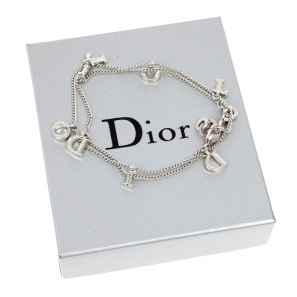 NWT Authentic Christian Dior Signature Rhinestones Pendants Necklace - Picture 1 of 14